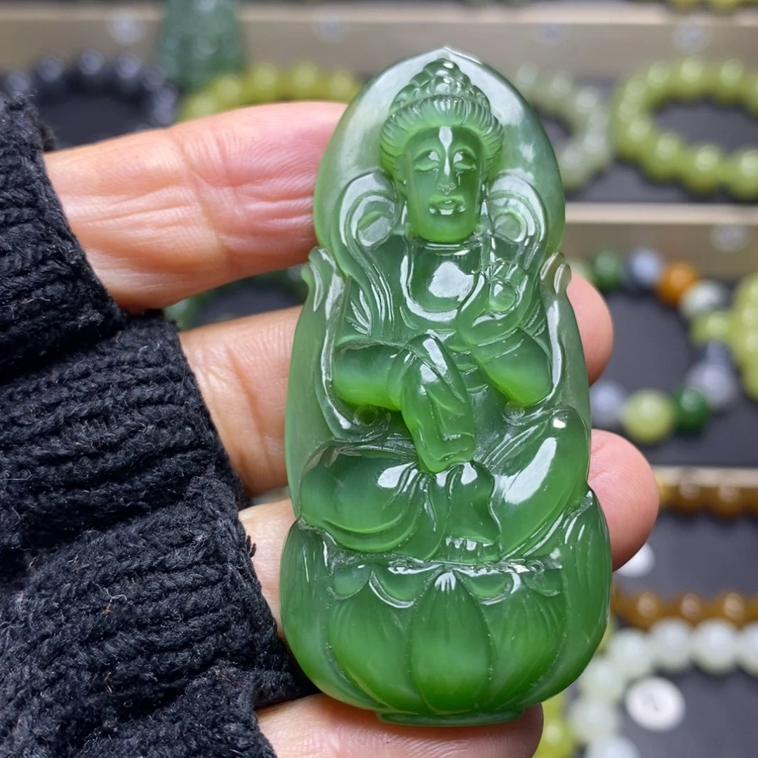 和田玉未镶嵌吊坠(不含链)