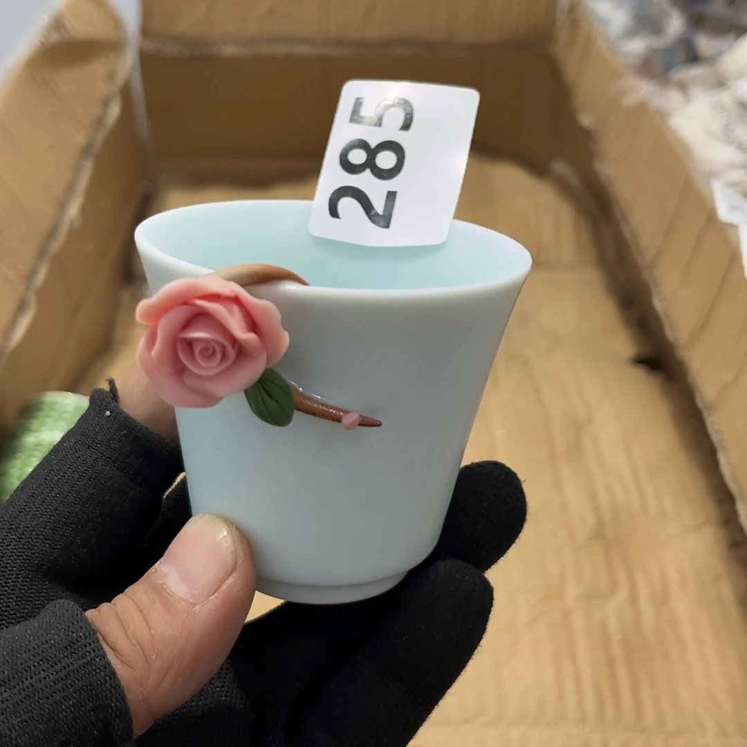 瓷片茶摆件工艺品摆件666