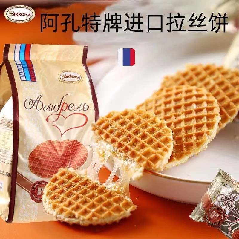 阿孔特俄罗斯拉丝饼干进口食品休闲零食蜂蜜俄罗斯原装进口零食