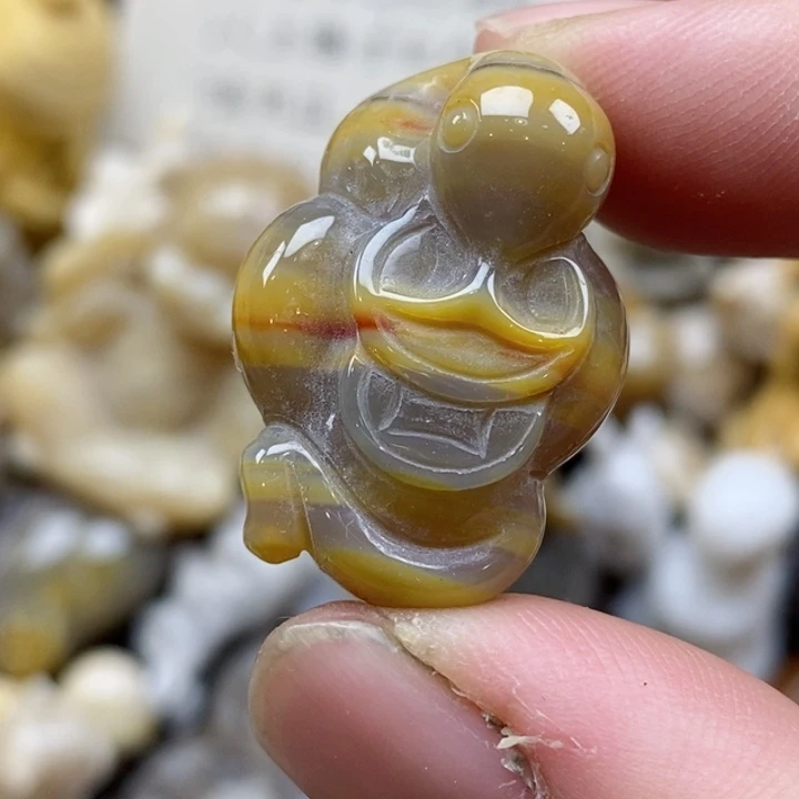 颈饰未镶嵌硅化珊瑚（珊瑚玉）