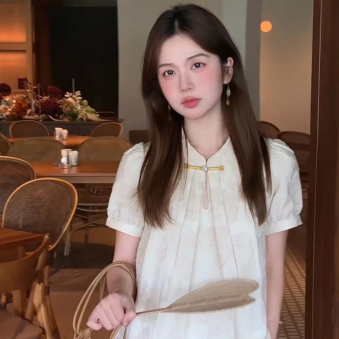 夏日巨好看的一整套女独特漂亮高级感小众气质上衣新中式国风套装