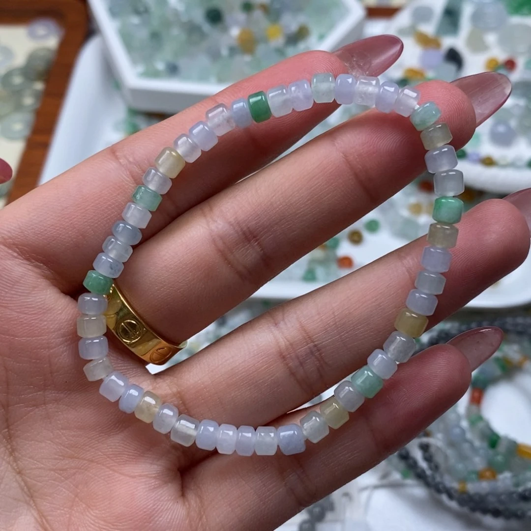 翡翠散珠天然翡翠手串