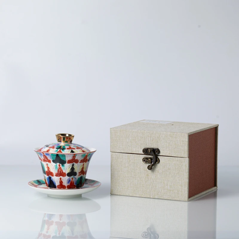 珐琅彩敦煌悬停盖碗  51241120-05