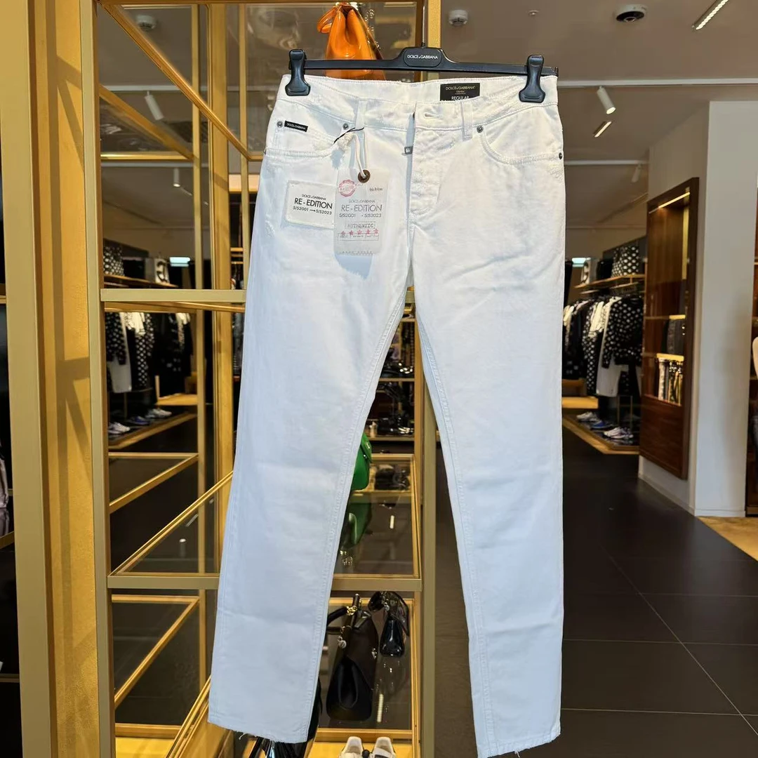 【CC在欧洲】 2号D....G白色re-edition复古牛仔裤直筒regular版
