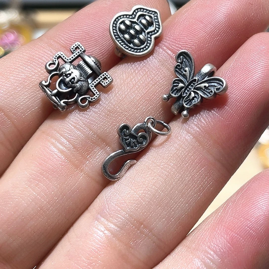 吊坠足银珐琅四件套