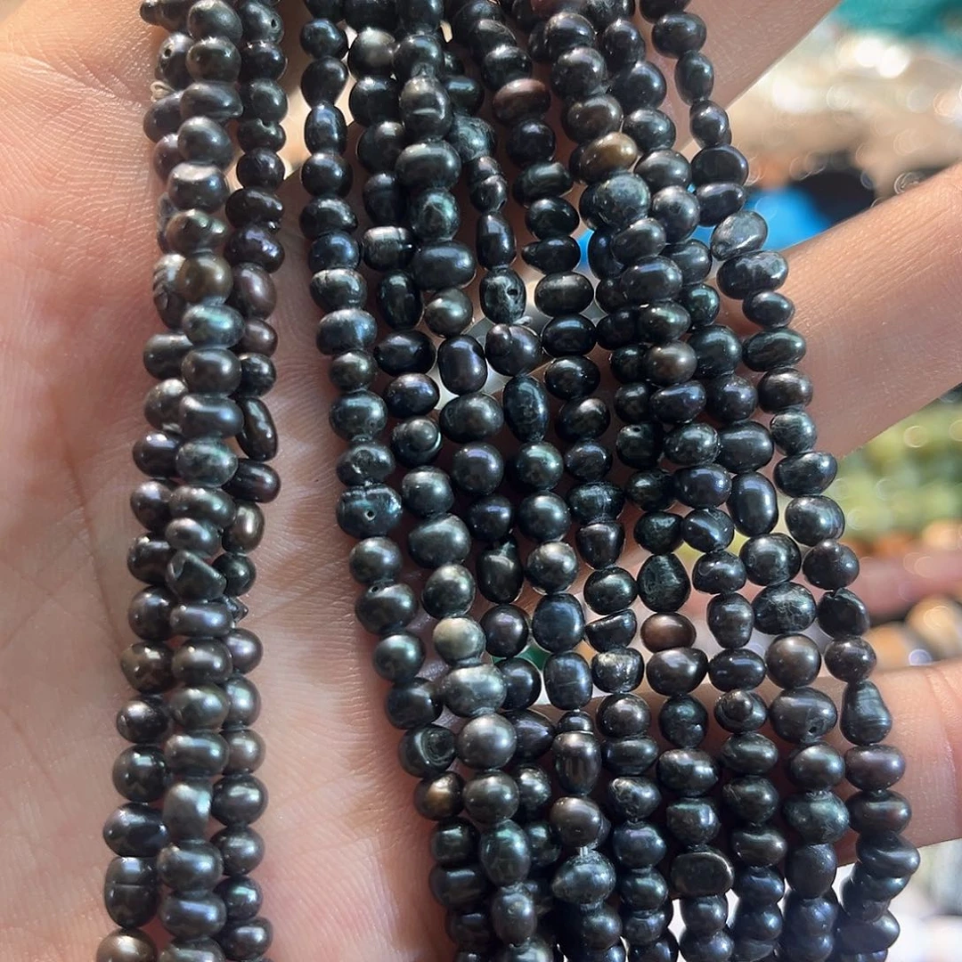 玛瑙/玉髓合金珠宝半成品淡水珍珠巴洛克 不售后 5mm