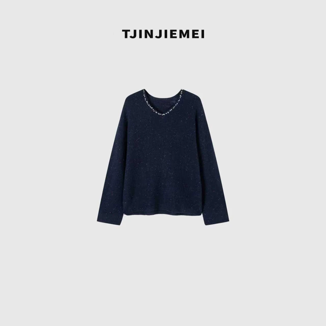 T井姐妹【点子纱】设计感精致100山羊绒毛衣MY2509-25019367