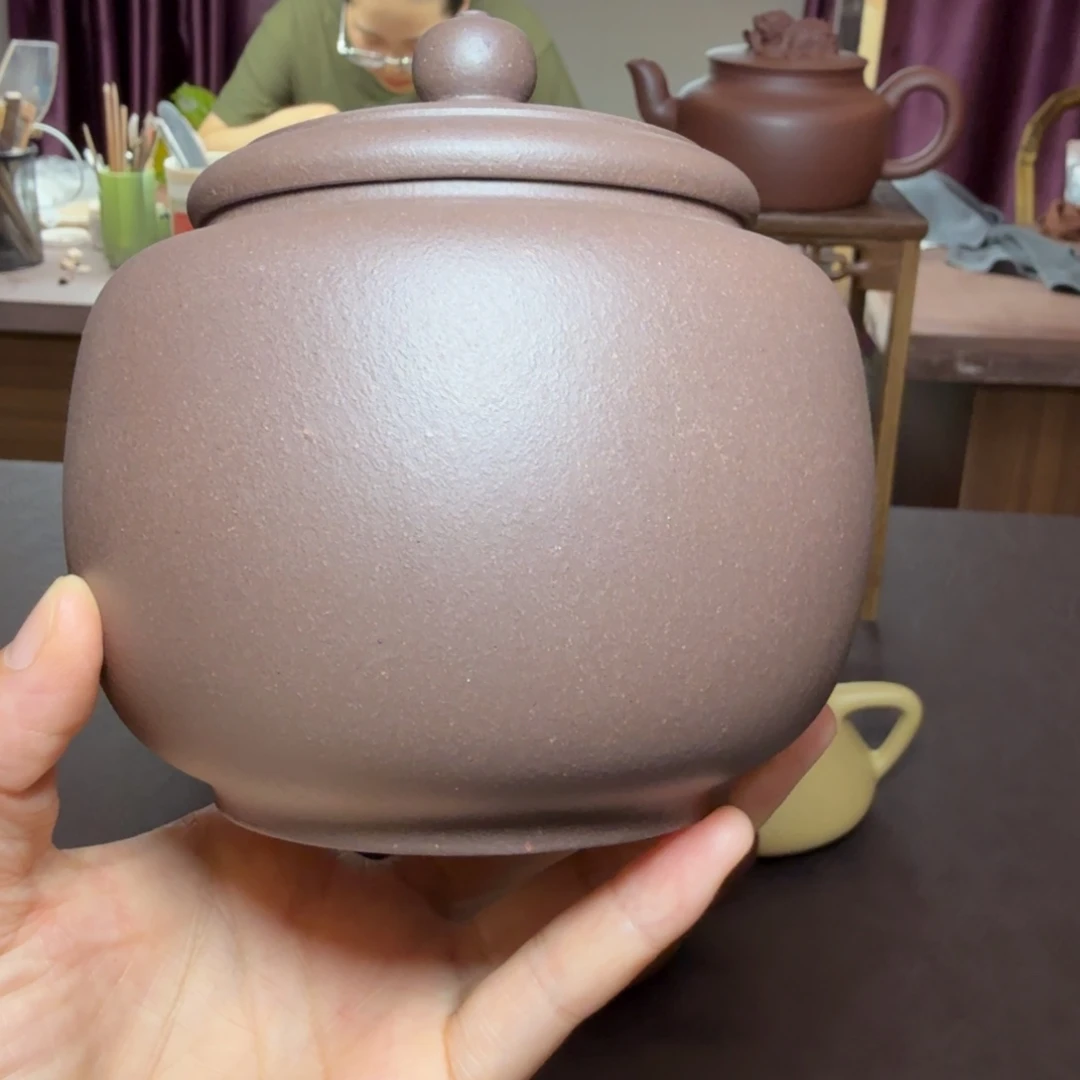 静***莫本山青灰紫泥紫砂茶叶罐
