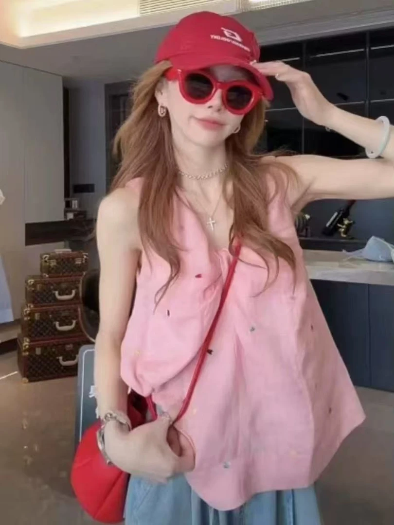 【时尚】背心马甲显瘦气质时尚休闲百搭夏季无袖设计感小众无袖上衣