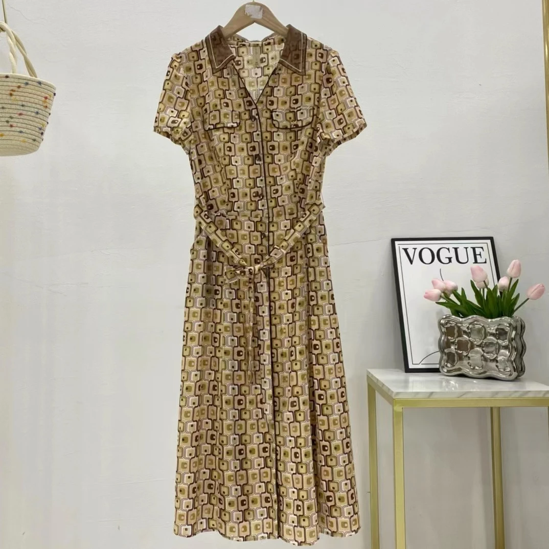 【HQ386】新款时尚休闲减龄气质夏季收腰显瘦连衣裙