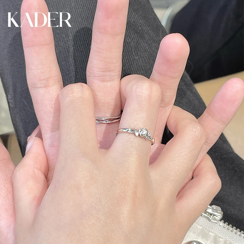 KADER/卡蒂罗 925银戒指 玫瑰物语情侣对戒纯银百搭小众时尚精致