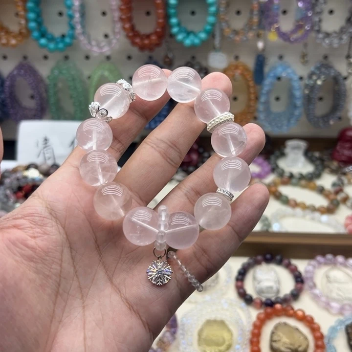 水晶手链未镶嵌16.5咪粉水