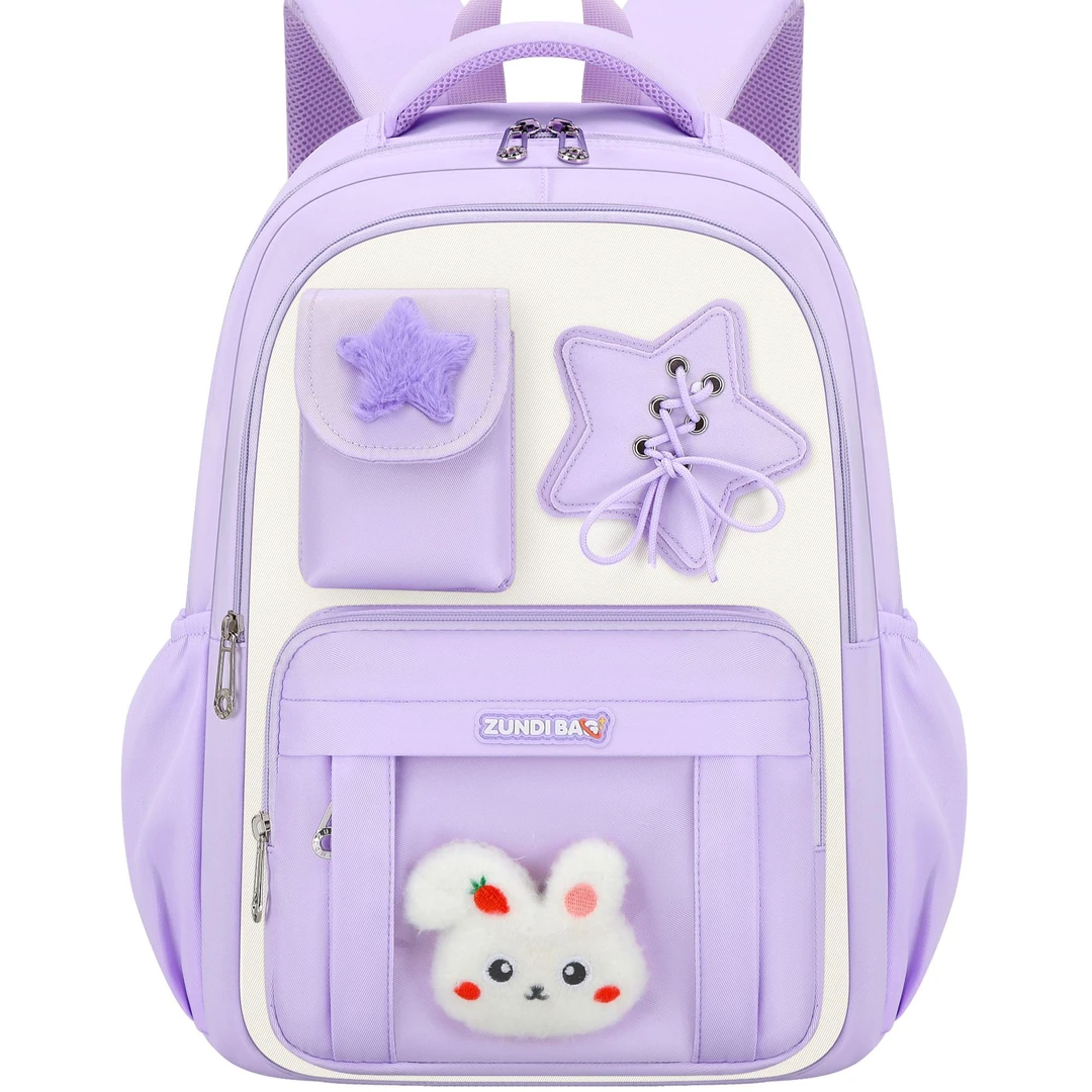 初中生超轻防水沉浸式整理书包女生双肩背休闲卡通轻便时尚双肩包