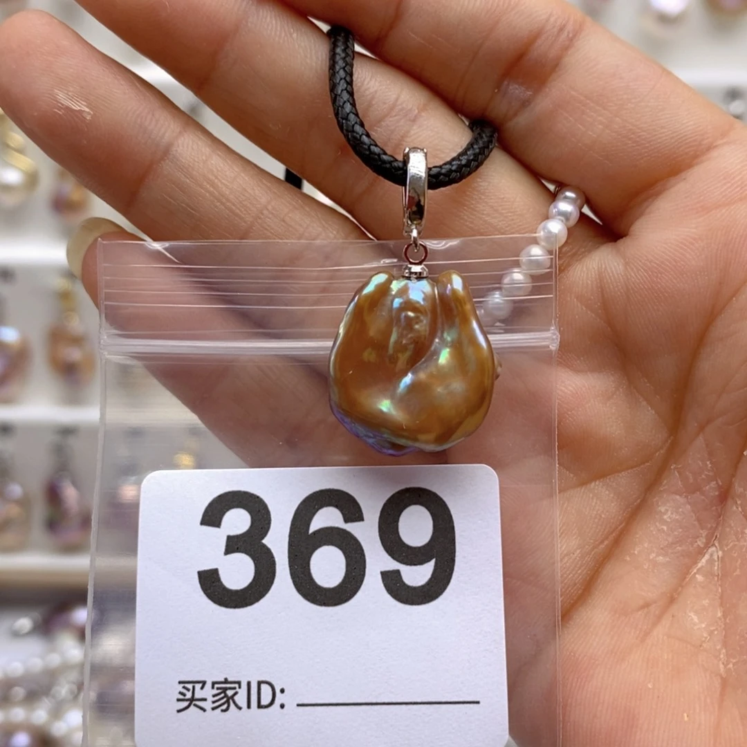 淡水珍珠颈饰银S925镶嵌369