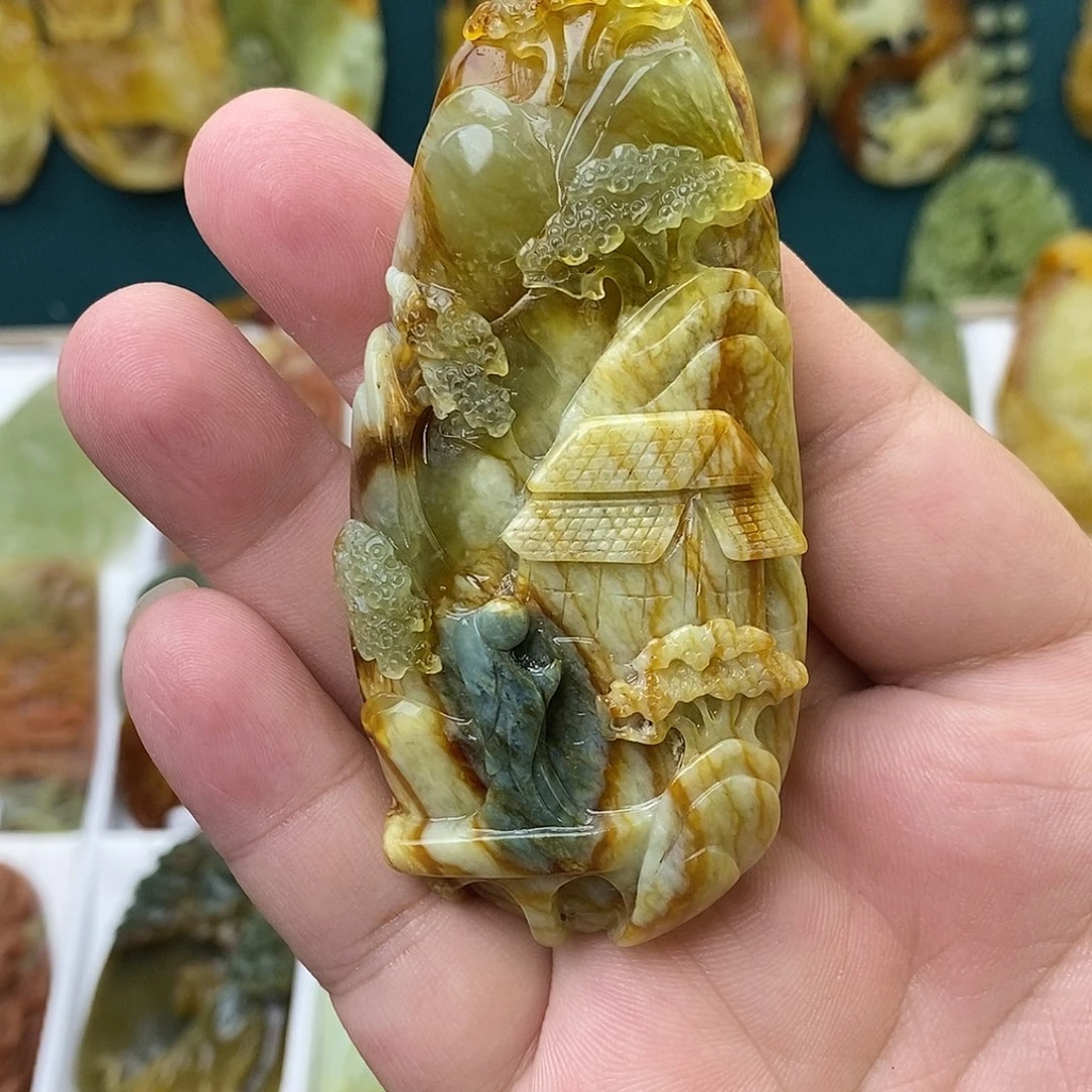 未镶嵌蛇纹石玉颈饰