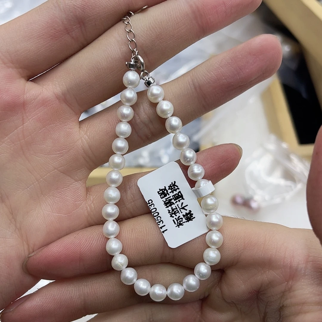 银S925镶嵌天然淡水珍珠淡水珍珠