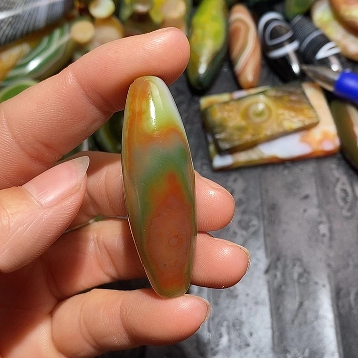 狼***哥玛瑙/玉髓合金颈饰