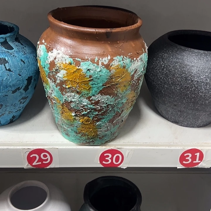 彩绘浮雕高23口15带孔