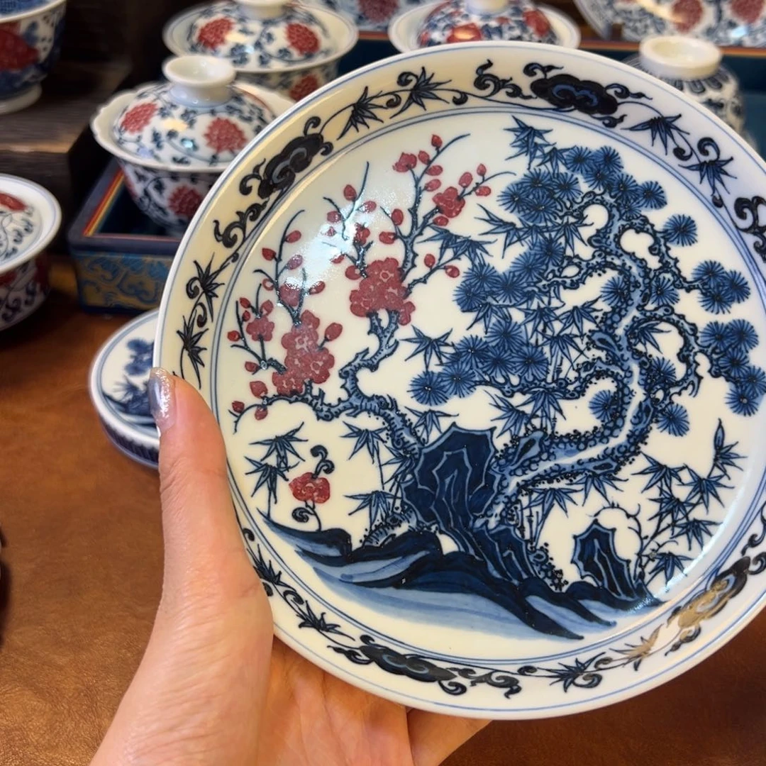 摆件景德镇陶瓷茶器百宝箱