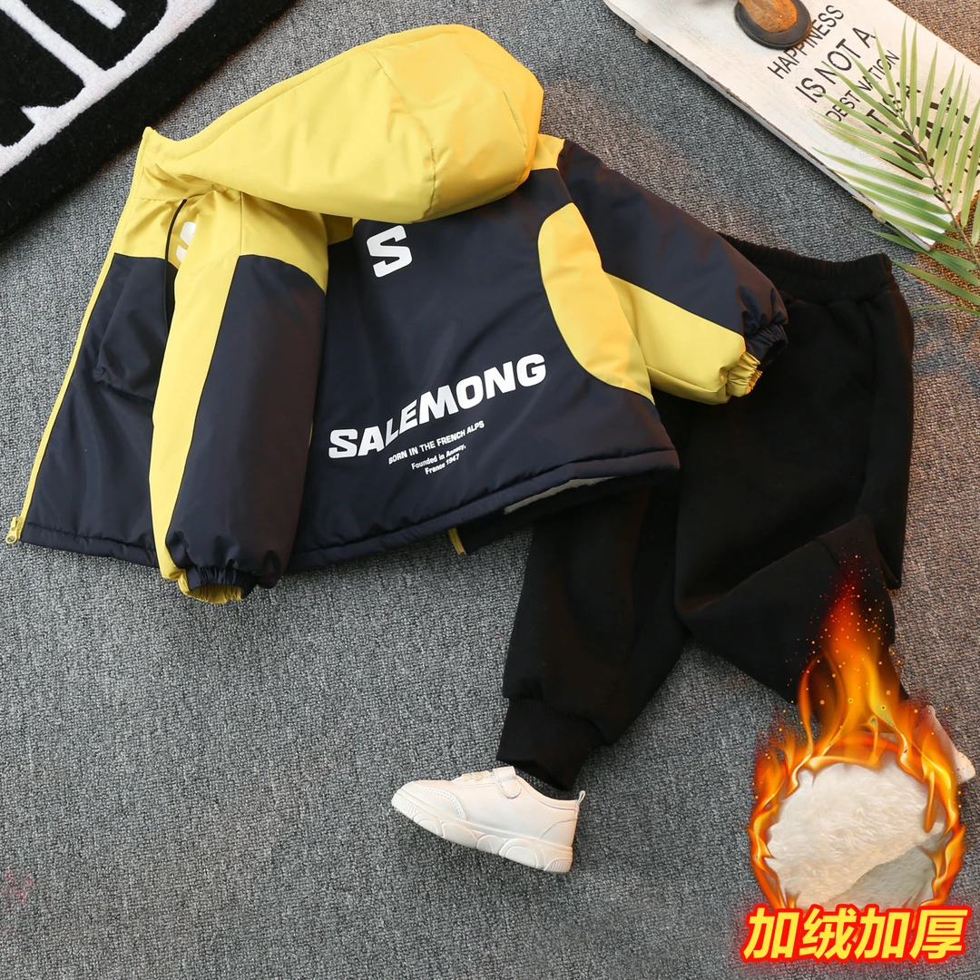 儿童棉服男童冬季帅气韩版棉袄外套2025新款男宝冬装加绒保暖衣服