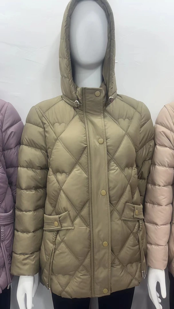 899冬季中款活帽棉服女防风保暖显瘦时尚外套