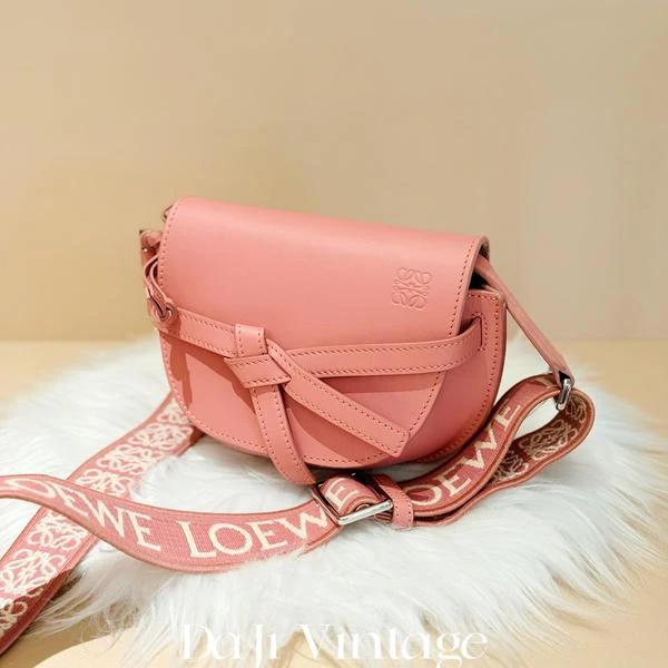 大吉中古/loewe罗意威gate玫粉色mini斜挎包