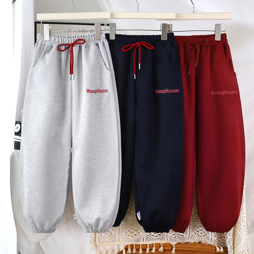 {这价格还有谁}春款春季新款儿童韩版男女童时尚百搭宽松休闲卫裤