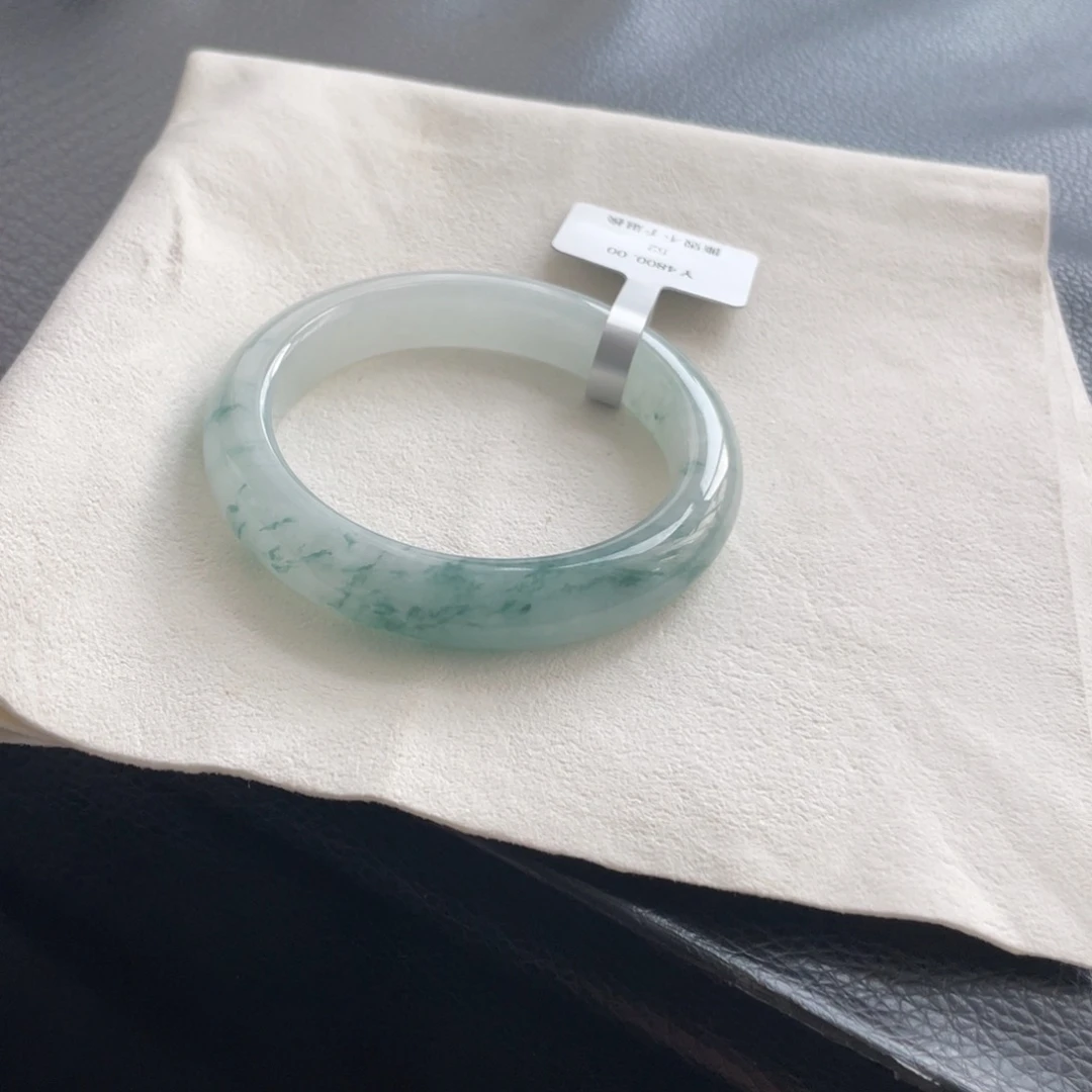 翡翠未镶嵌手镯纹52正圈