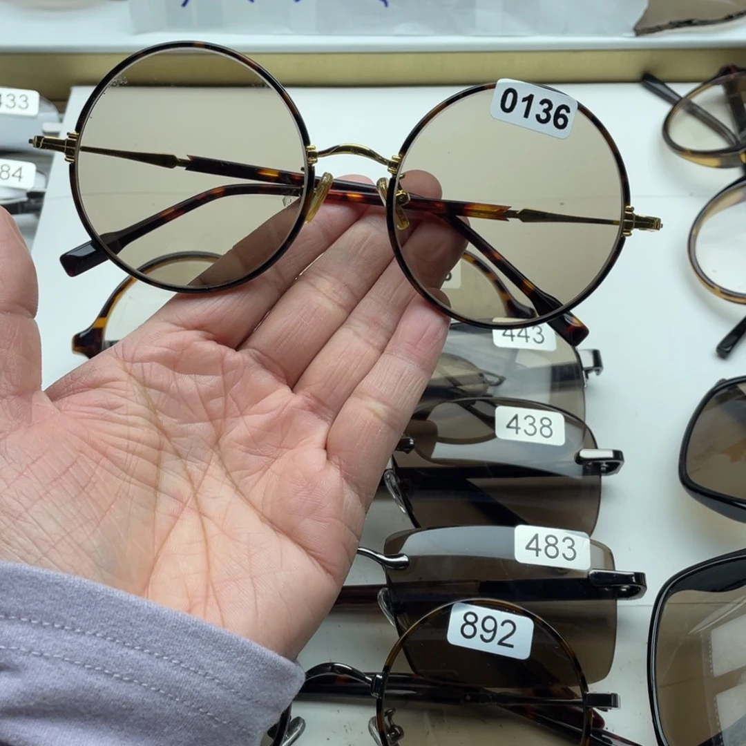 茶水晶复古圆 0136