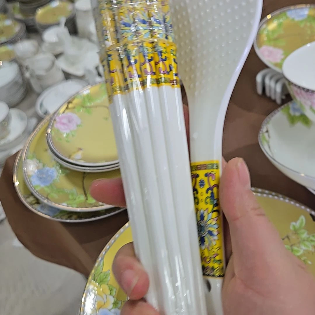 碗微瑕珐琅彩筷子饭勺一个666666