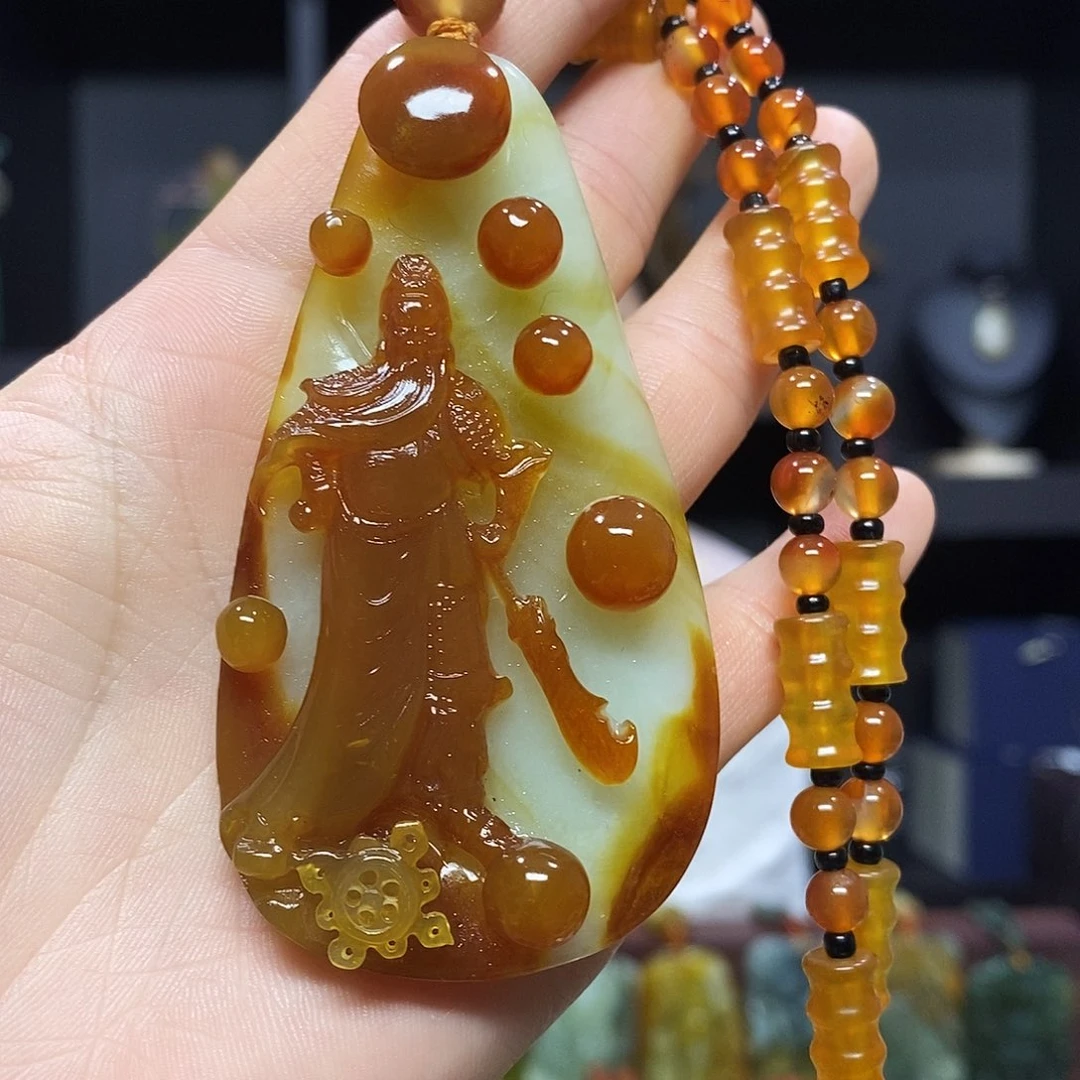 未镶嵌岫玉挂件吊坠