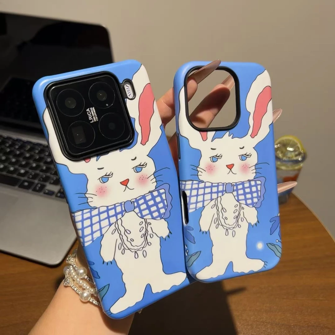 绅士兔子适用苹果16/13菲林手机壳华为vivoppo小米15荣耀女个性