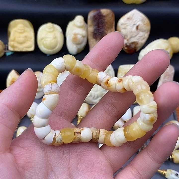 琥珀未镶嵌裸石9马蹄单圈c86