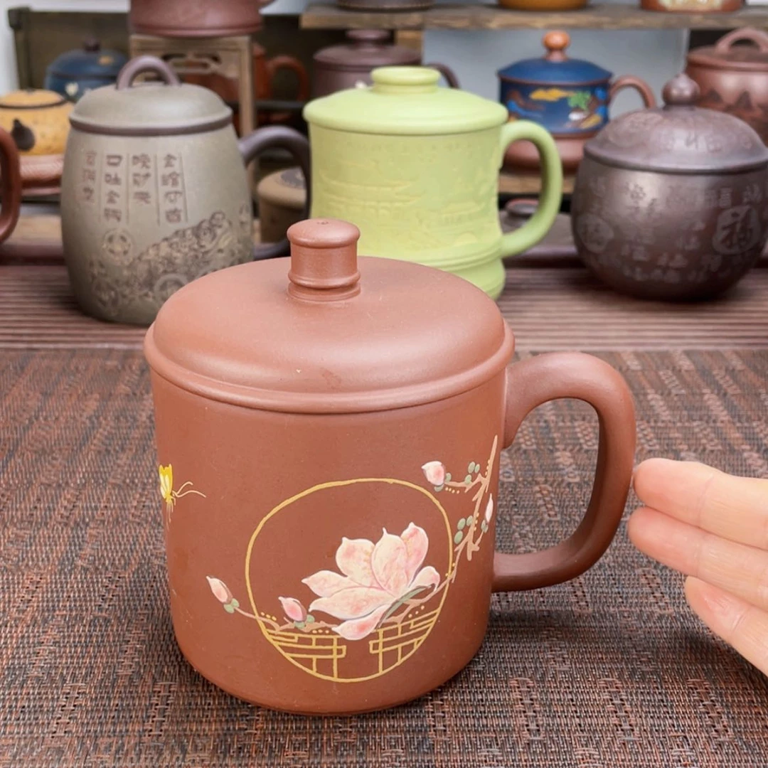 【闪购商品】茶杯紫砂宜兴原矿紫砂盖杯