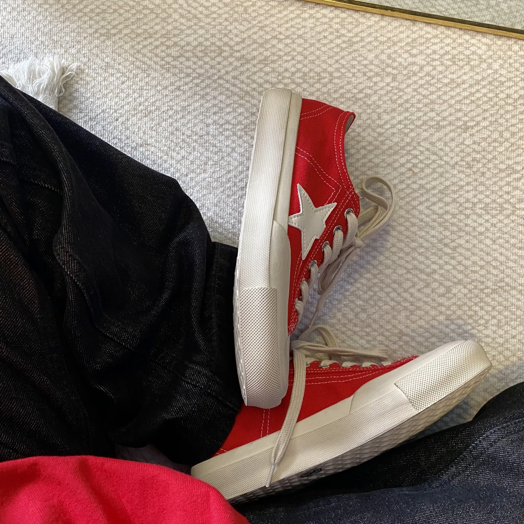 MICOO-<2cm>M2525009韩版时尚经典复古红色小脏鞋