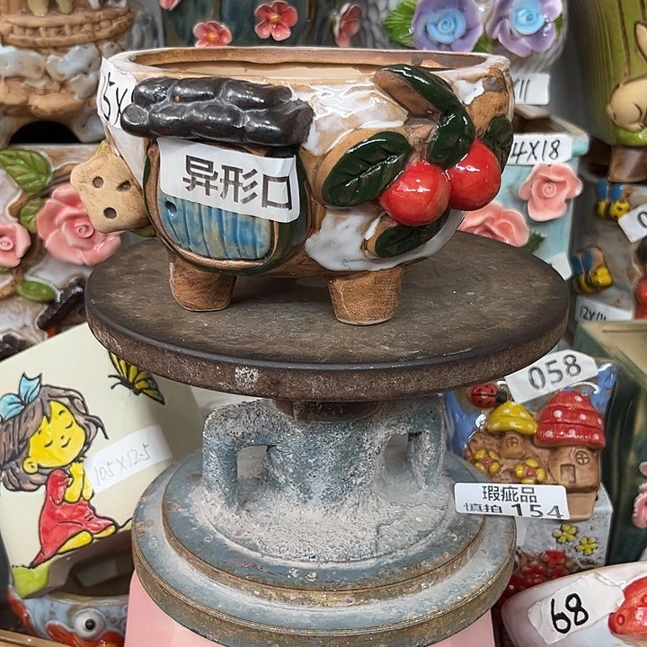 紫砂花盆粗陶材质多肉花盆