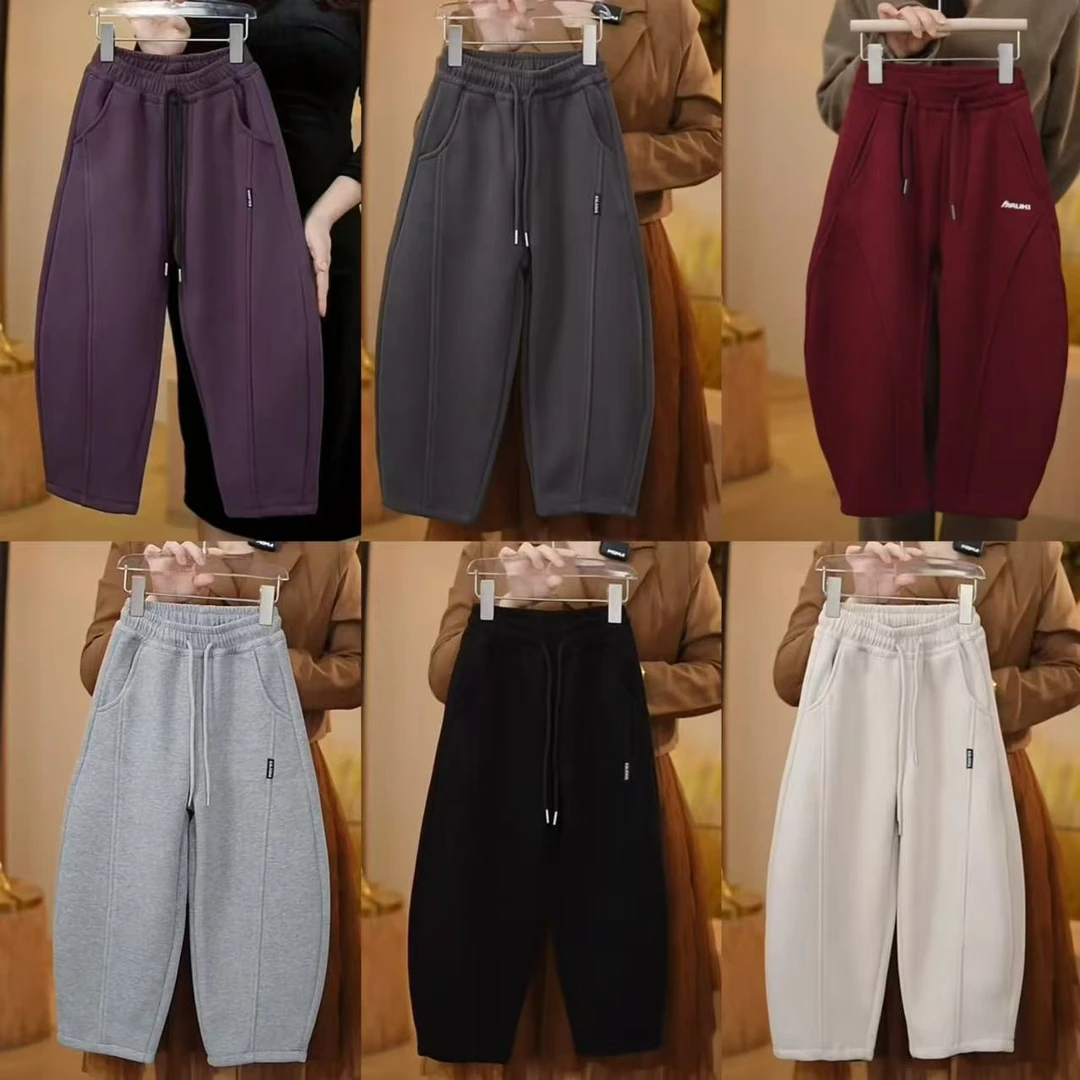 【现货】加绒休闲裤男童中大童韩版潮童时尚冬款男女童休闲裤YG6568