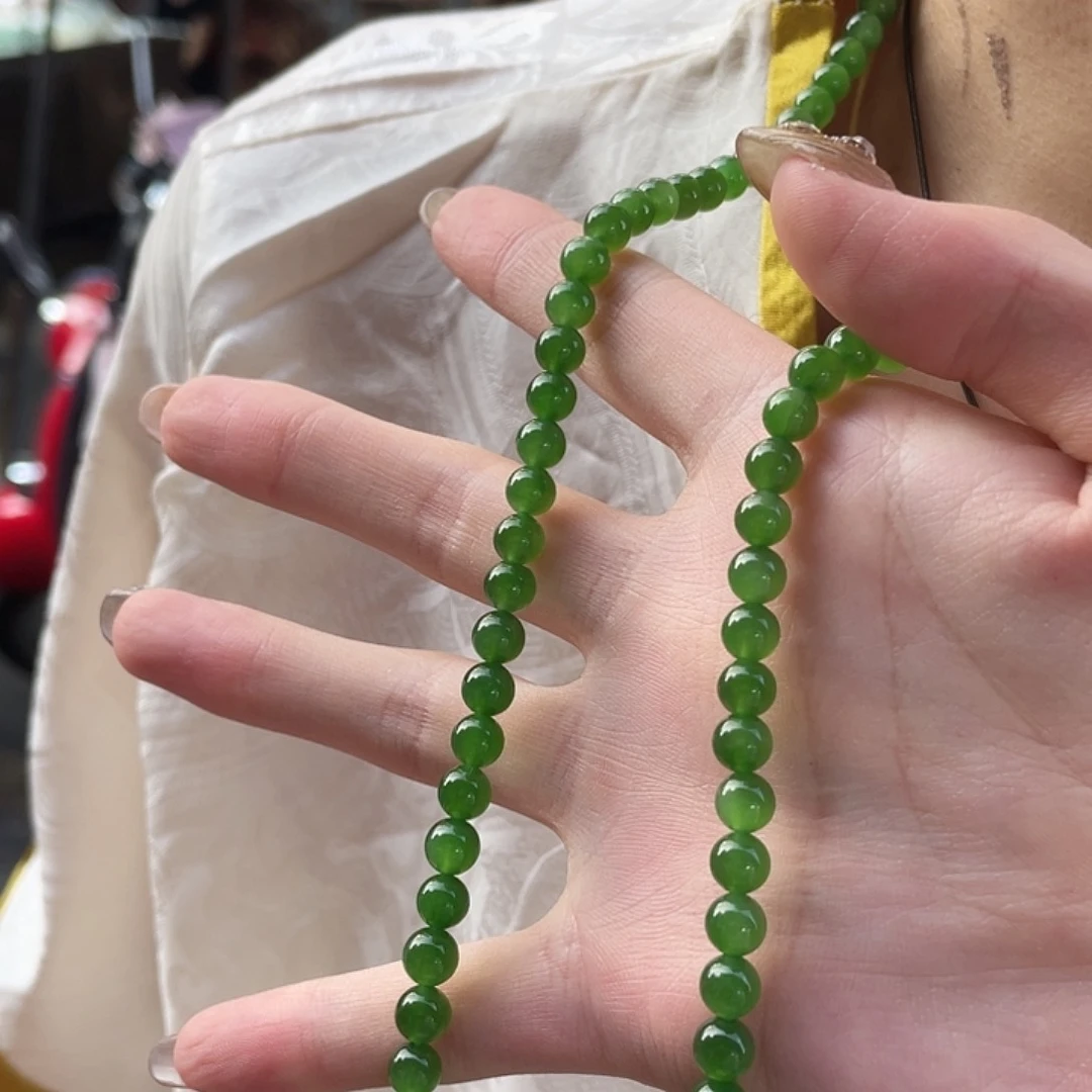 和田玉未镶嵌颈饰6mm拍一发一多样性jrj