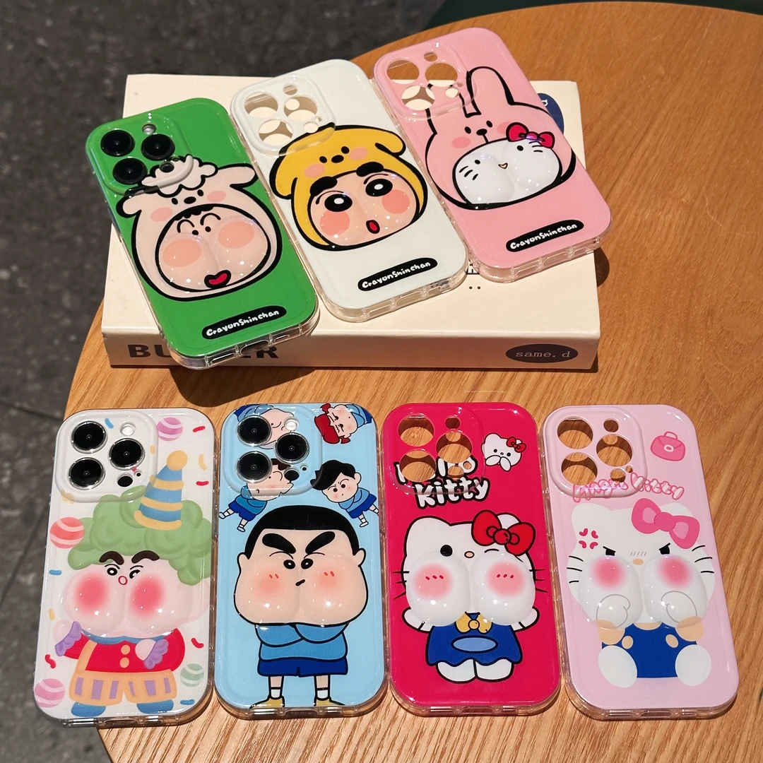 SMBLCE卡通合集捏捏壳适用苹果16/15promax手机壳iPhone14/13/12