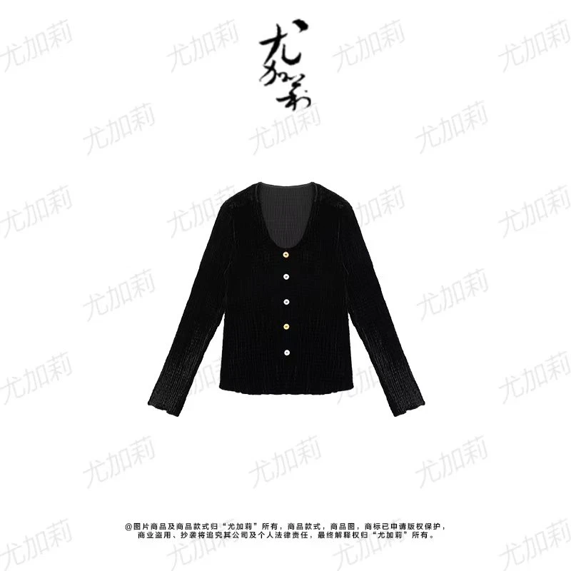 加莉精选【精致女人】精品丝绒上衣 分码