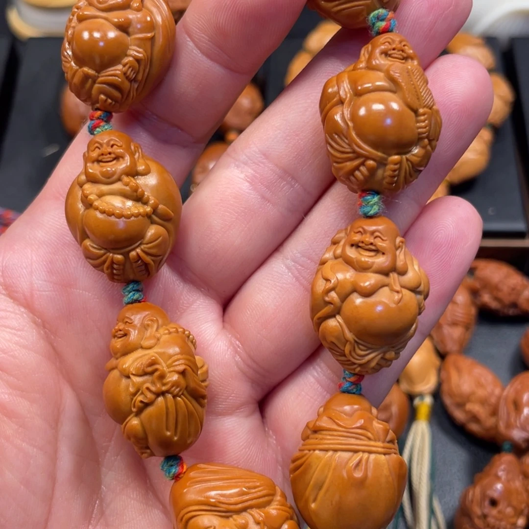 橄榄核手串/手链布袋弥勒
