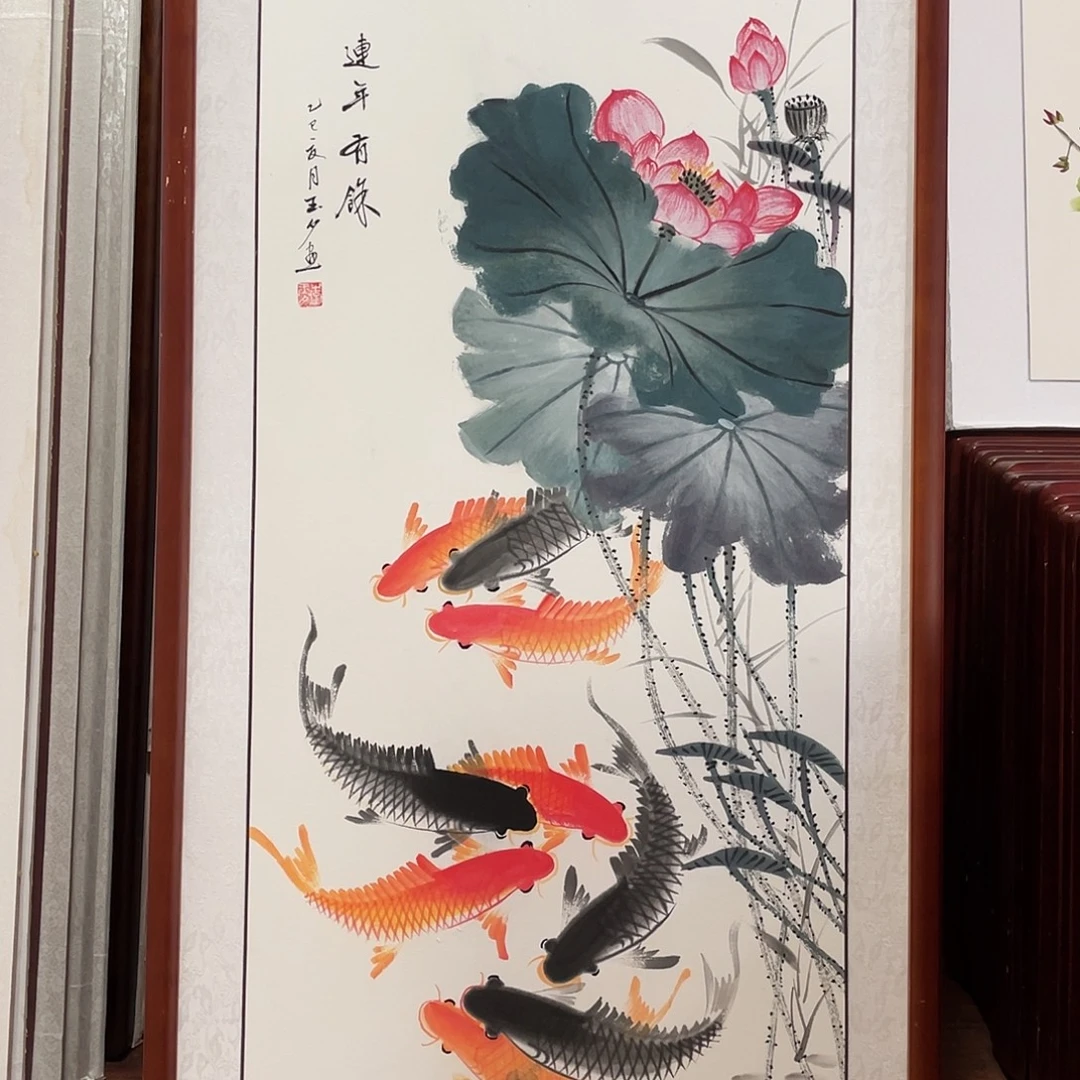 国画带框尺寸63*123厘米