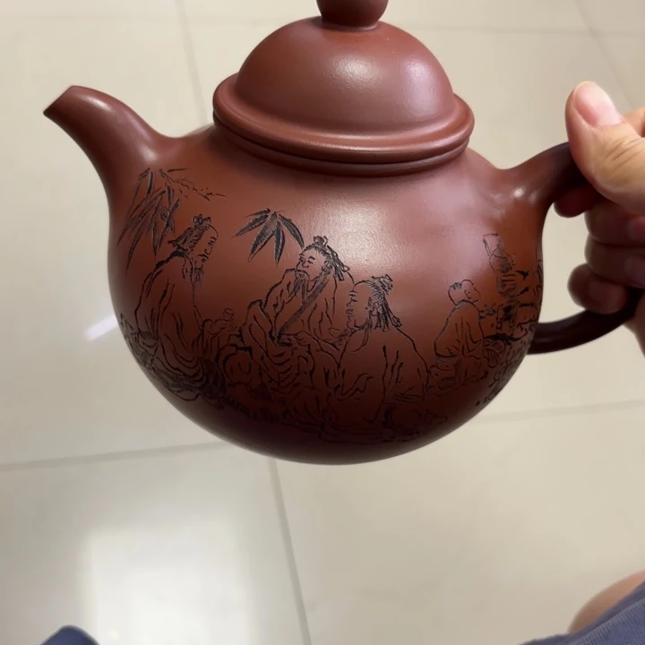 茶壶紫砂红泥大掇球
