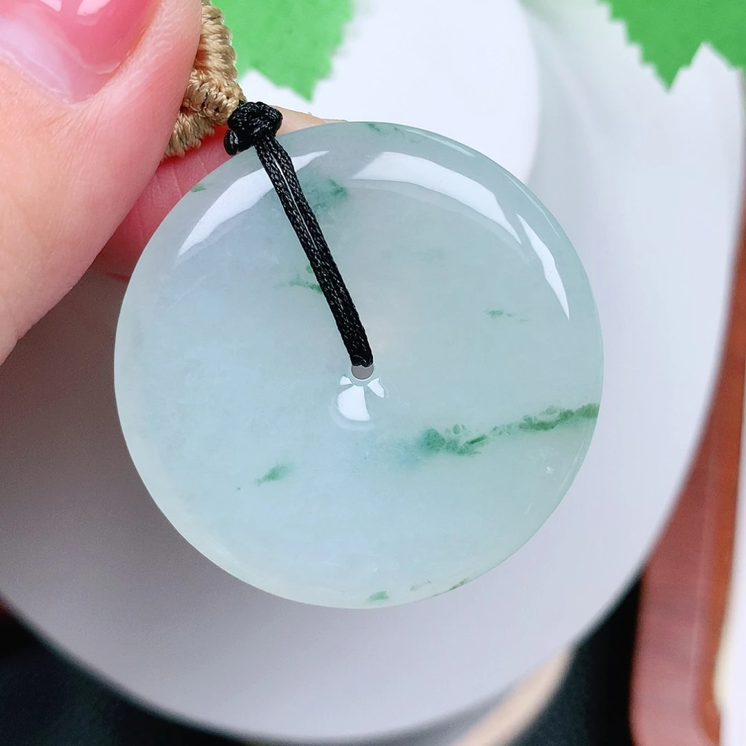 翡翠未镶嵌颈饰平安37.8-5.3