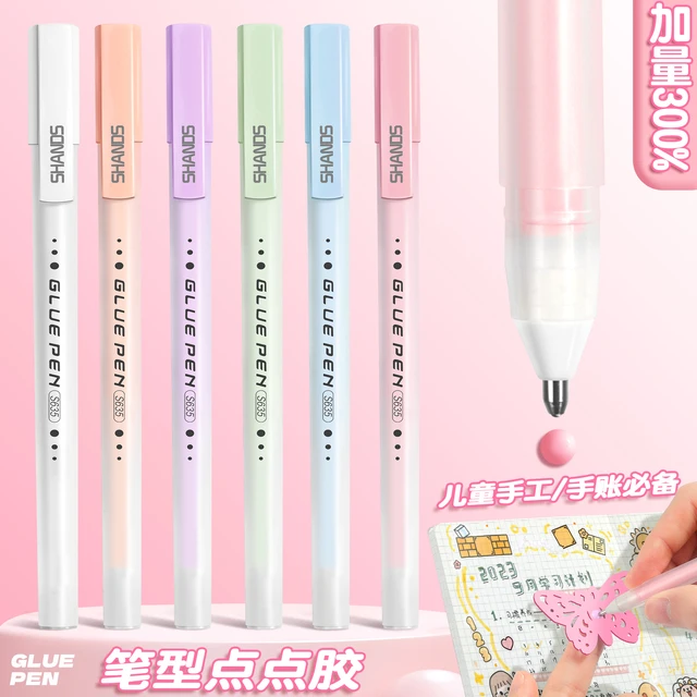 善知儿童手工胶小学生用笔点点型点胶点点胶笔形快干速干棒胶水笔