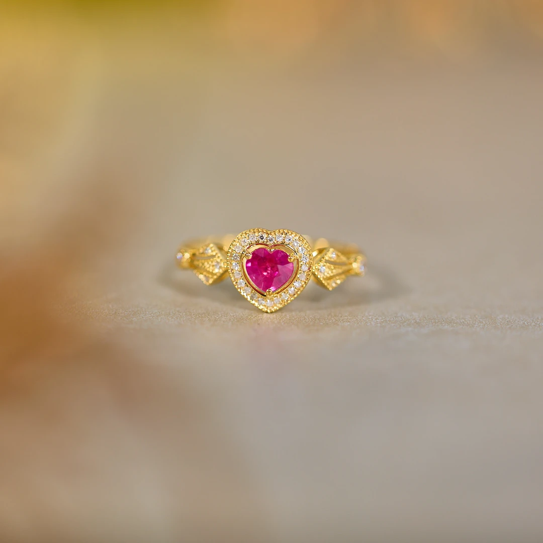 【歪歪】红宝石戒指*18K金镶嵌（多样性发一）XB-S4669