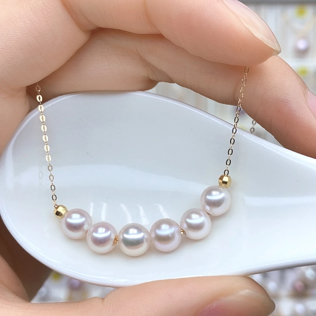 淡水珍珠银S925镶嵌颈饰