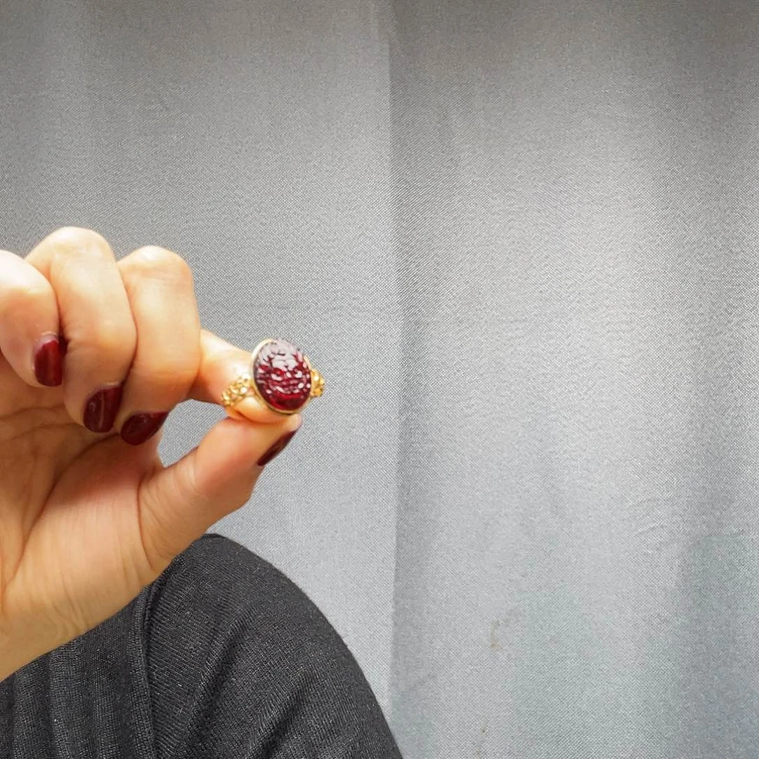 琥珀戒指银S925镶嵌A****N