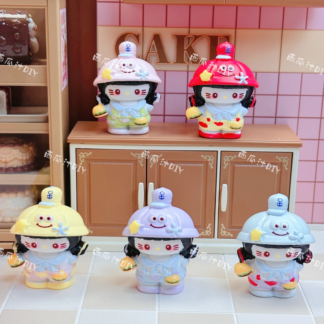 【西瓜定制--汉堡KT】纯手绘立体diy树脂饰品可爱小配件