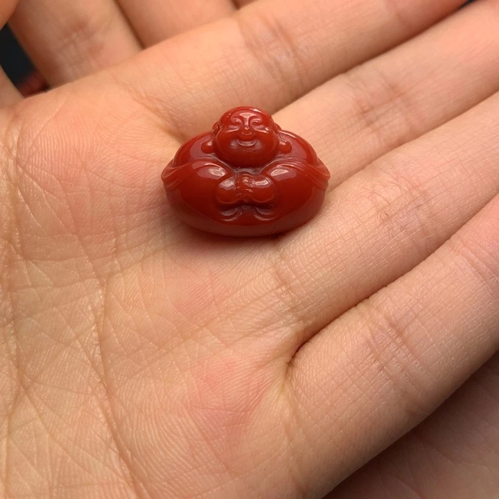 未镶嵌佛公南红玛瑙